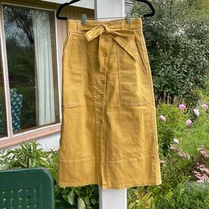 Marigold Ulla Johnson denim skirt.  This is perfect for fall!!  Super cute